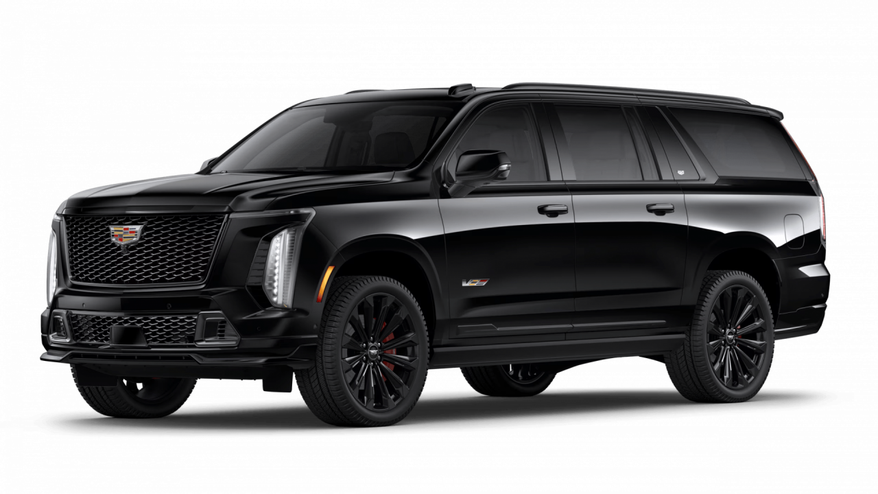 Black Cadillac Escalade used for executive car service in Arlington Heights, IL