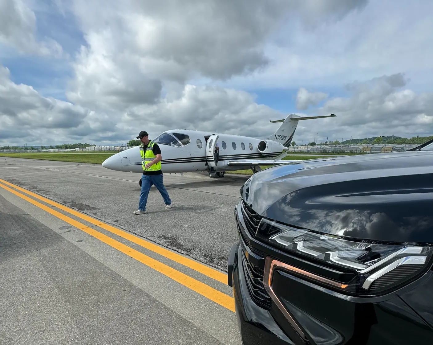 Argento executive SUV used for private aviation transportation