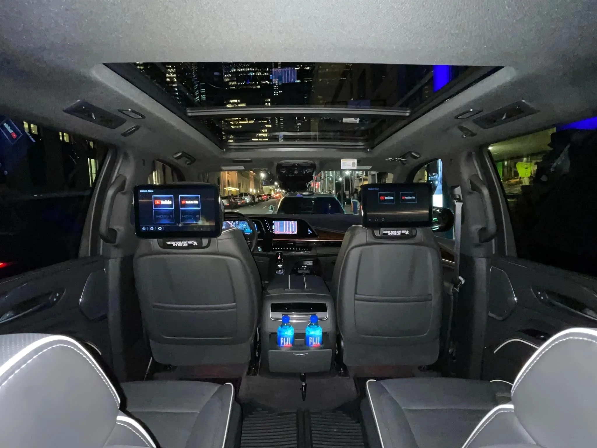 Interior of an Argento executive SUV used for private group transportation
