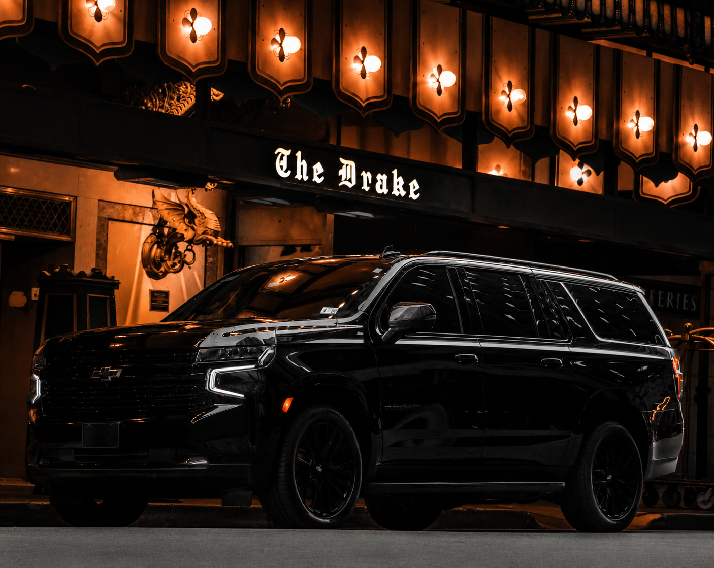 Black Argento executive SUV providing chauffeur transportation in Chicago
