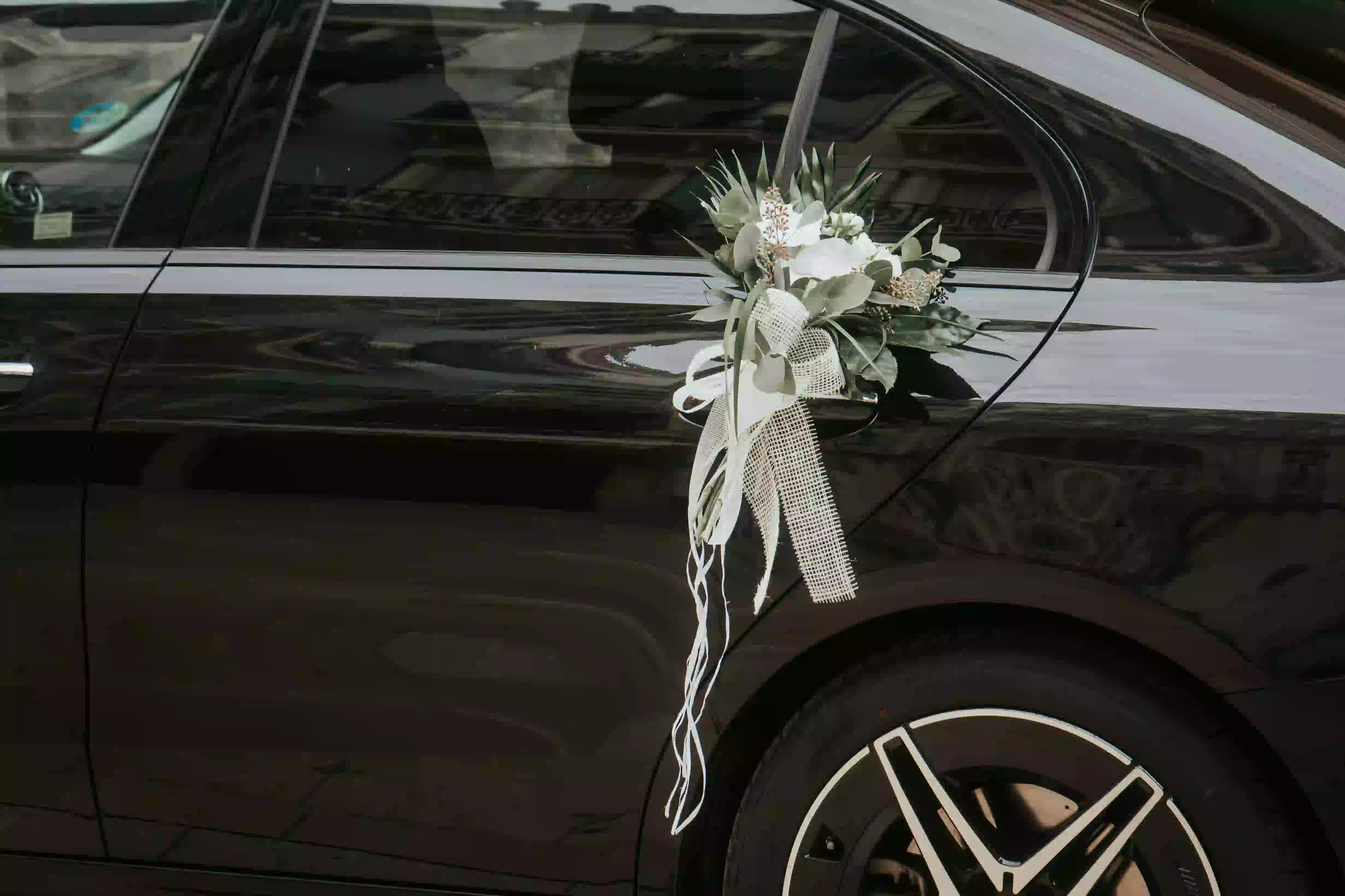 Private chauffeur vehicle prepared for a special event
